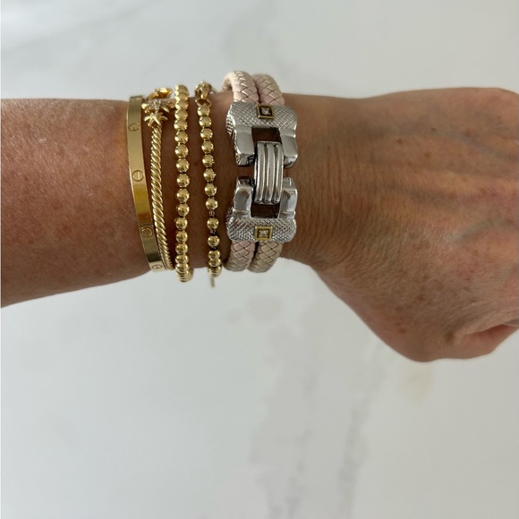 JUDITH RIPKA Diamond leather bracelet. - Picture 11 of 11